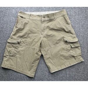 Kuhl Ambush Cargo Shorts Mens Sz 38 Khaki Hiking Outdoor Vintage Patina Dye 5149